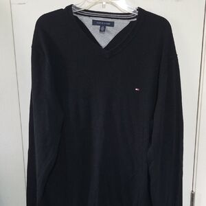 Tommy Hilfiger Black V-Neck Sweater